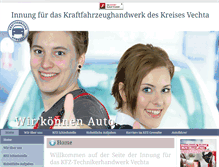 Tablet Screenshot of kfz-innung-vechta.de